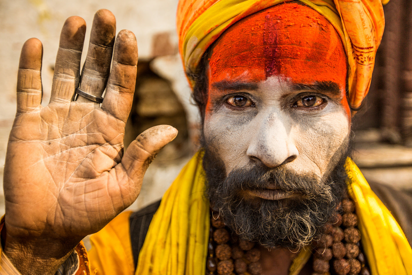 Handprint in Kathmandu in Nepal - Exotic Landscapes