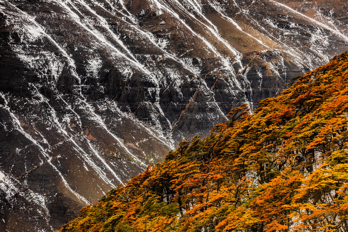 Mountain Textures in Patagonia, Chile - Exotic Landscapes